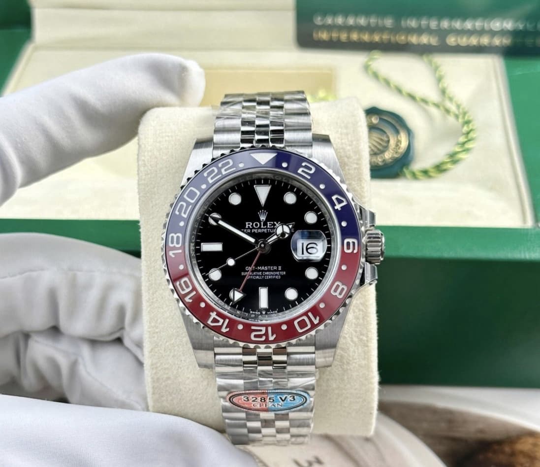 Rolex GMT-Master II 126710BLRO Pepsi 904L Steel Black Dial 40mm Jub Super Clone
