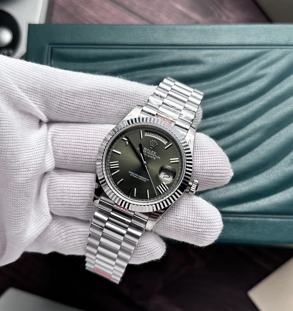 Rolex Day-Date 228236 904L Steel Green Dial 40mm Super Clone