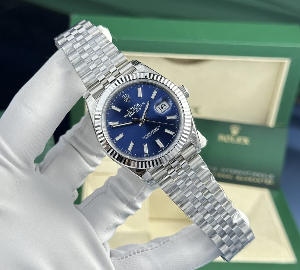 Rolex Datejust 126334 904L Steel Blue Dial 41mm Jub Super Clone