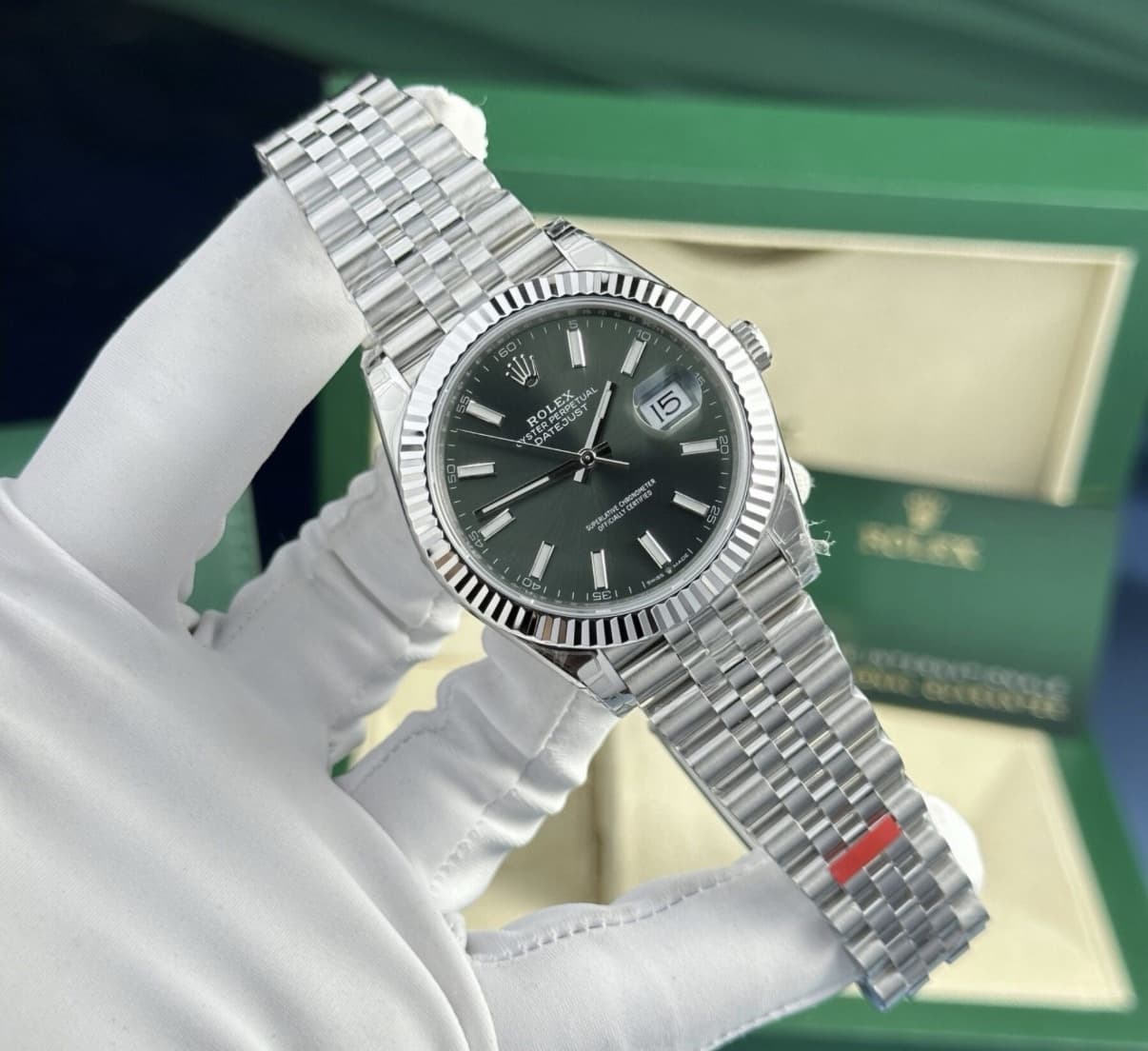 Rolex Datejust 126334 904L Steel Green Dial 41mm Jub Super Clone