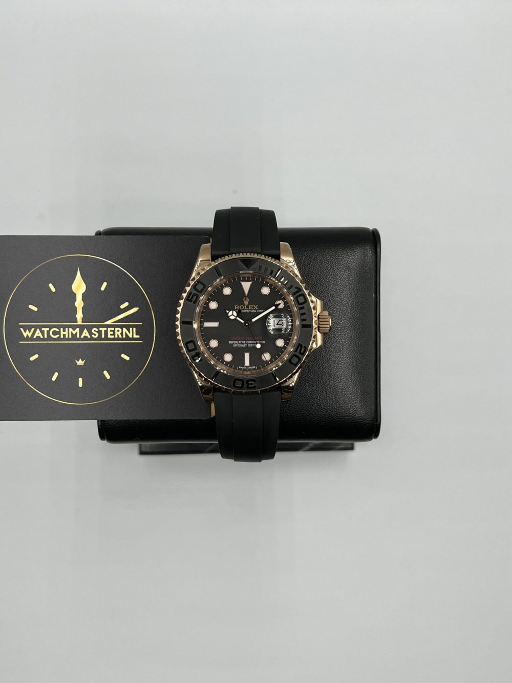 Yachtmaster rose gold rubber